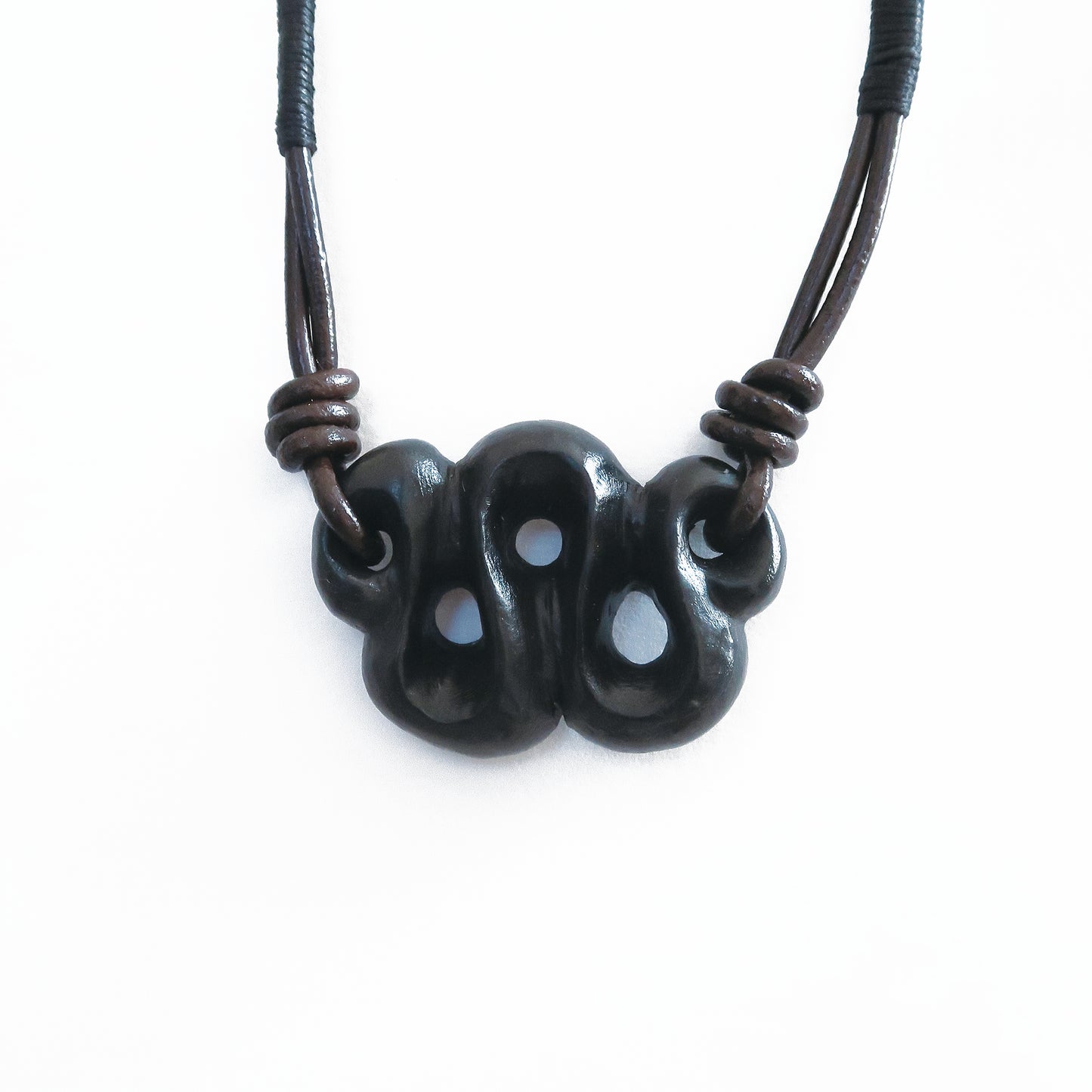 Koru (twist) symbol Necklace | Symbol of Harmony and Eternal Movement| Hand-Carved Stone Necklace Jewelry