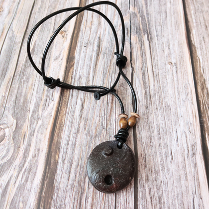 Yin and Yang Necklace | Chinese Symbol Necklace | Taoism Sympol Of Balance And Harmony | Hand Carved Natural Stone Unisex Spritual Jewelry